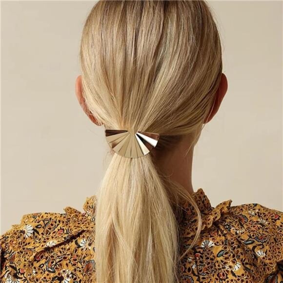 Gold Metal Hair Ties | Strong Elastic | Durable & Stylish - Picture 5 of 6